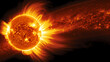 solar flare in space