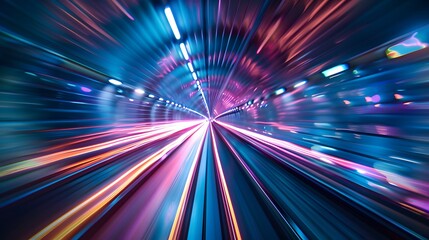  digital data flow on road in concept of program coding with graphic creating vision of fast speed transfer to show digital transformation , disruptive innovation