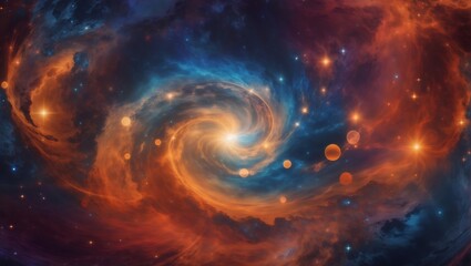 a vibrant, cosmic canvas of stars and nebulae abstract celestial background design