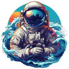 astronaut on the moon