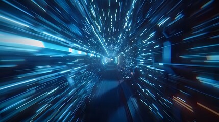  digital data flow on road in concept of program coding with graphic creating vision of fast speed transfer to show digital transformation , disruptive innovation