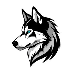 Poster - Siberian husky mascot logo