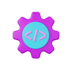 gear 3d render icon
