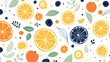 orange fruit design pattern for fabric making needs