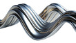© Pixel Stock - 3d rendering wave chrome metallic band. Flowing abstract metal shape.