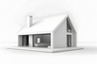 © milkyway - Simple Minimalist 3D House Model on White Background