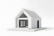 © milkyway - Minimalist 3D Model of Simple White House on Clean Background