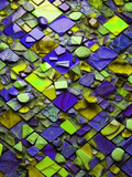 Fototapeta Tęcza - Elegant beautiful colorful wall with tiles