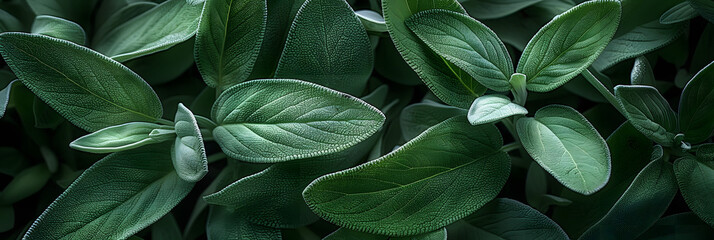 green sage leaves background