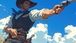 cowboy with a revolver