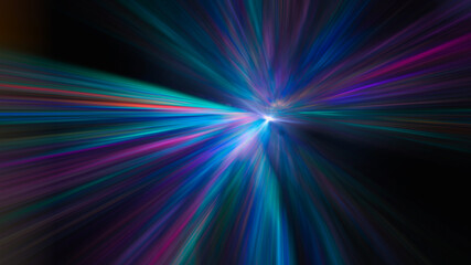 Wall Mural - Abstract big data, speed, colorful fibers, rays background