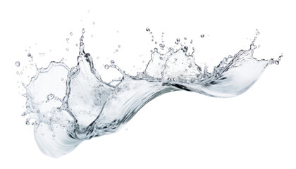 Wall Mural - water splash isolated on transparent background cutout