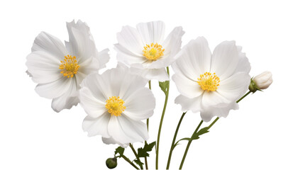 Wall Mural - flowers stem isolated on transparent background cutout