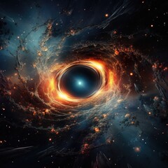 Canvas Print - Cosmic black hole in space