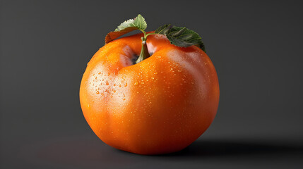 Poster - Vibrant Korean Persimmon with Sweet Honey-like Flavor on Isolated Cinematic Background