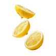© KimlyPNG - floating slices of lemon isolate on transparency background PNG