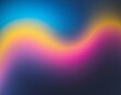 © Beste stock - Grainy gradient background blue pink yellow abstract glowing color wave black dark backdrop noise texture banner poster header design