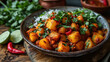 © Image Lounge - Delicious Aloo Chana Chaat Indian Dish On Isolated Blurry Background