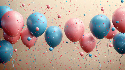 happy birthday background with balloons