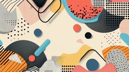 Abstract art with vibrant geometric shapes and patterns