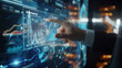 © Mutshino_Artwork - Business Professional Interacting with Interactive Analytics Dashboard on Touchscreen