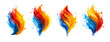 © antkevyv - Element design colorful flames cutout, curve collection decoration paint idea