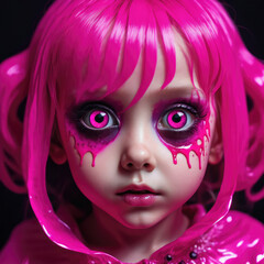 Wall Mural - Little Girl Pink Cultist