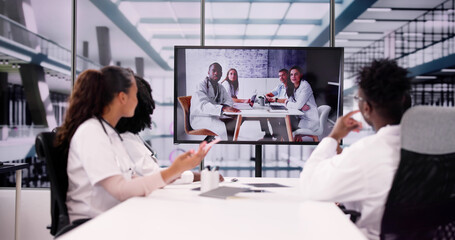 Doctor Team Meeting Video Conference Webinar