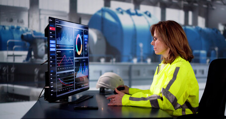 Aufkleber - KPI Dashboard At Heating Gas Power
