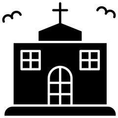 church, Ghost, haunted, home, horror Icon