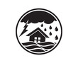 extreme disaster icon, floods vector illustrations