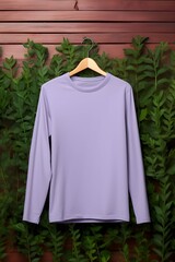 Wall Mural - A calming lavender Long Sleeve T-shirt mockup