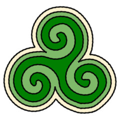 Wall Mural - triskelion or triskeles symbol or icon