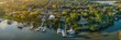 Discovering Beaufort: Stunning Aerial Panorama of SPicturesque Harbor and Boats