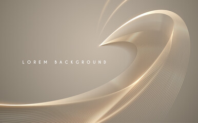 Wall Mural - abstract soft golden light threads background