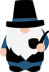 Wall Mural - Father's Day gnome vector.
Father's Day gnome holding a pipe vector.
