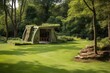 © OhmArt - Garden Archery Range: An archery range integrated seamlessly into the garden's design.