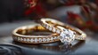 © choco - Highlights glamour of two gold diamond rings