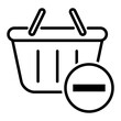 Shopping bag line icon, supermarket paper plastic package sign, eco shop vector illustration