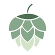 Hop icon beer cone leaf sign,pub herb design, nature seed vector illustration