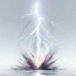 Image of a lightning bolt hitting of ground, amazing lightning art