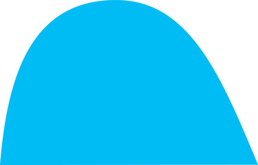 Wall Mural - Blue geometric abstract simple plain shape element isolated overlay