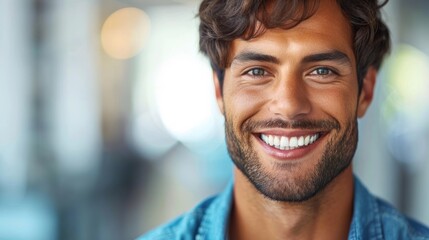 Wall Mural - Smiling Bearded Man