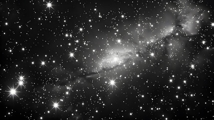 Wall Mural - starry background, black and white,