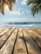 beach with wooden floor