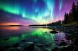 Aurora Borealis Countdown: Northern lights in the sky forming a countdown to the convergence of magical energies.