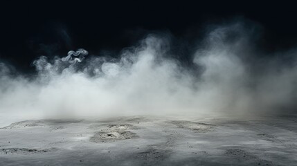 Wall Mural -  Smoke On Cement Floor With Defocused Fog for present product