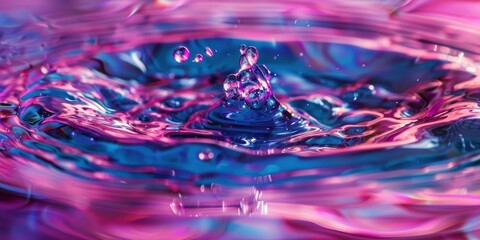 A drop of water in a blue ocean
