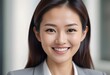 © Gia - Portrait of a Cheerful Asian Japanese, Korean young woman, girl. close-up. smiling. business woman, working, lady