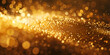 Christmas festive glitters shimmering blur spot lights Bokeh Shiny gold beautiful abstract background Illumination
